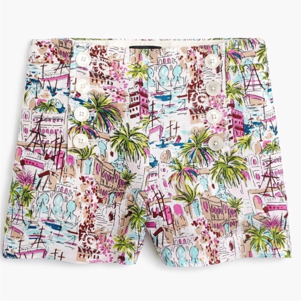 J. Crew Sailor Shorts in Harbor Print 00